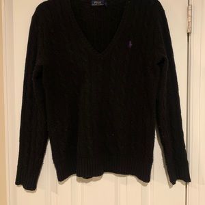 Black knit Polo pullover